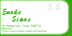 emoke sipos business card